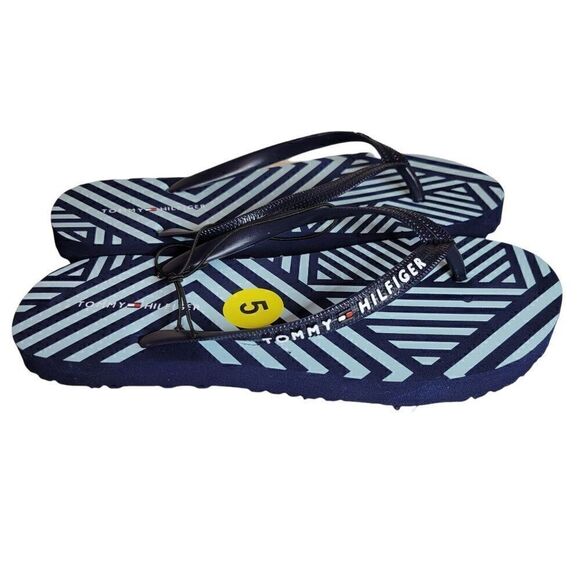 Tommy Hilfiger Delein Dark Blue Flip-Flops (size 5) - Picture 2 of 7